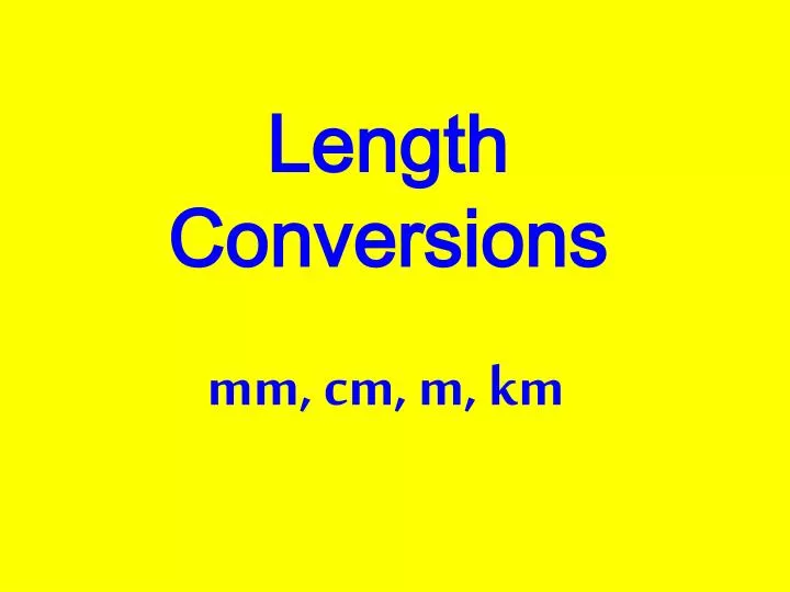 length conversions n.