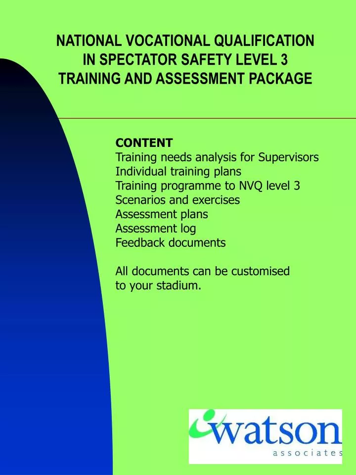 PPT NATIONAL VOCATIONAL QUALIFICATION IN SPECTATOR SAFETY LEVEL 3 