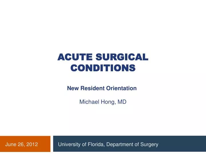 PPT Acute surgical conditions PowerPoint Presentation, free download
