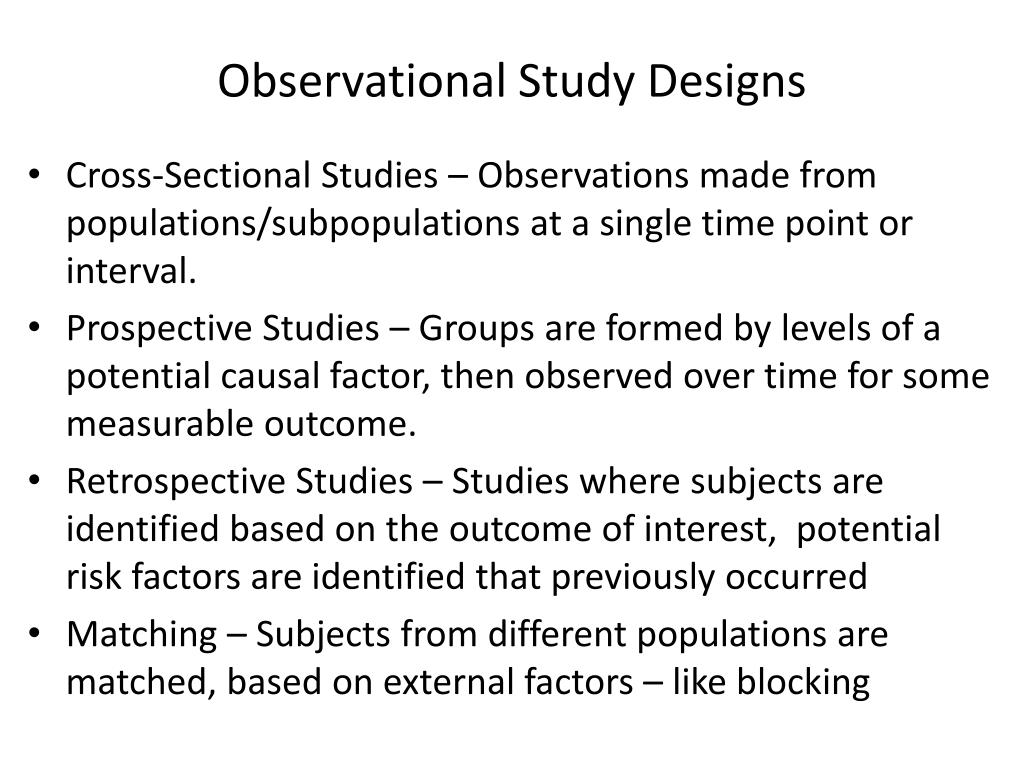is observational study a research design