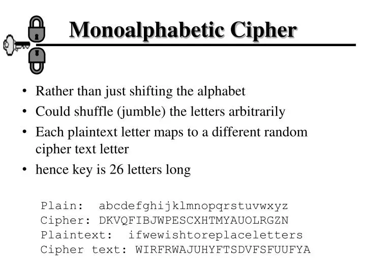 - Monoalphabetic Cipher PowerPoint free download - ID:1744756
