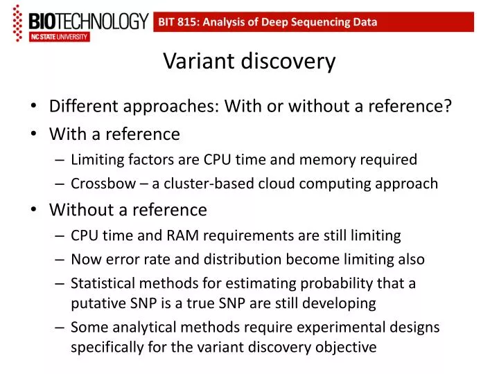 variant discovery n.