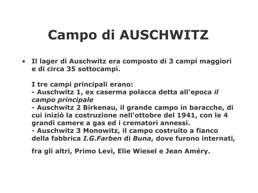 PPT - LA SOLUZIONE FINALE E I CAMPI DI CONCENTRAMENTO PowerPoint ...