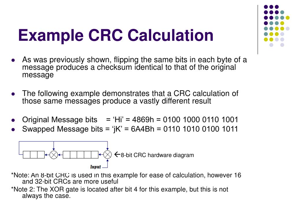 ax25 crc calculation 8 bit