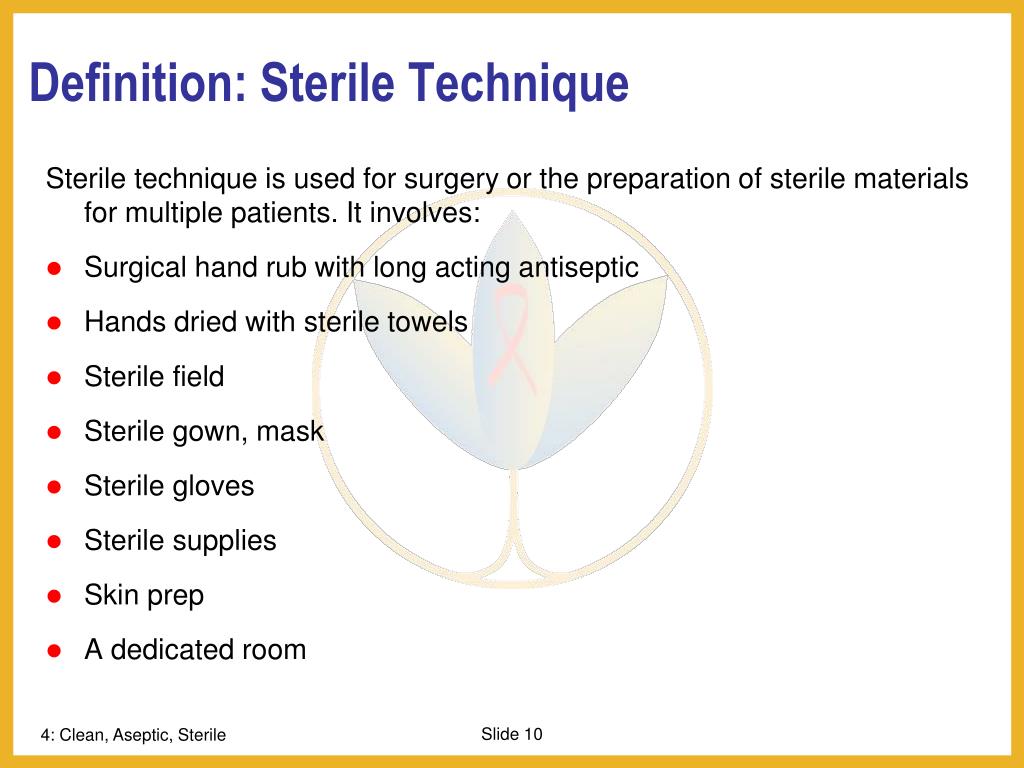 Surgical asepsis sterile technique - indyLasi