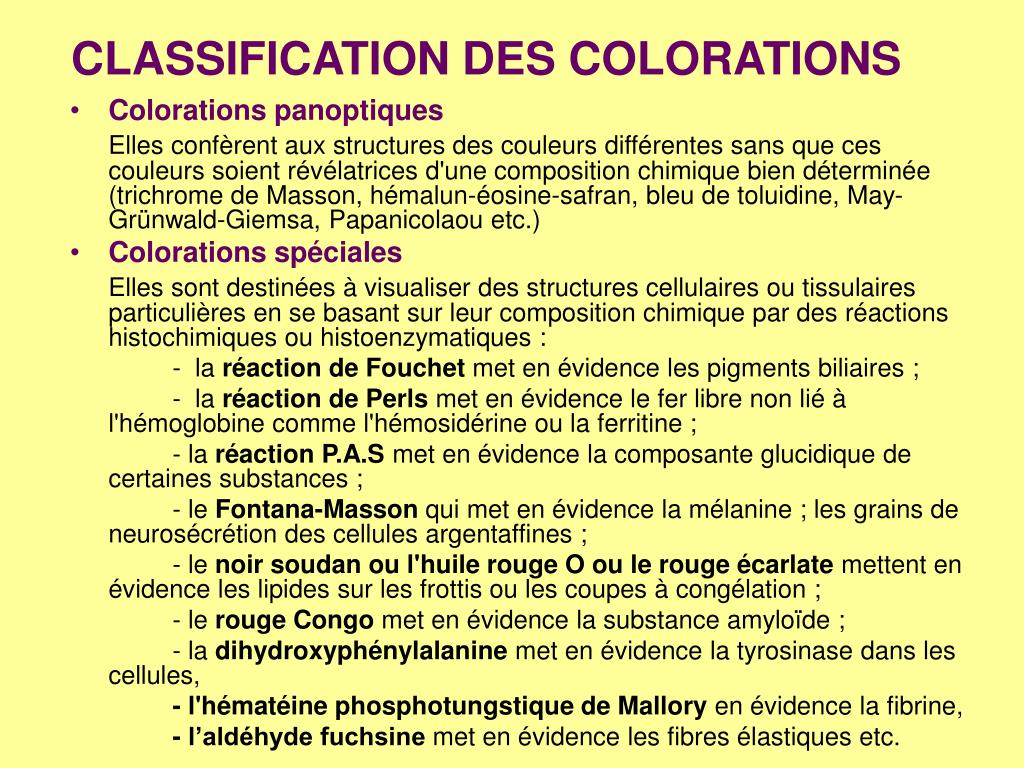PPT - LA COLORATION DES SECTION MINCE PowerPoint Presentation, free  download - ID:1747125