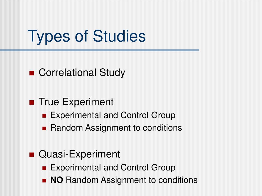 types of research studies psychology