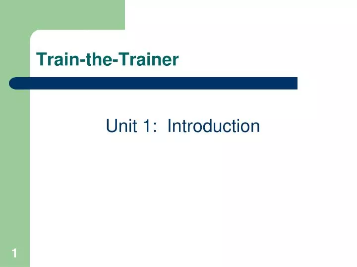 train the trainer n.