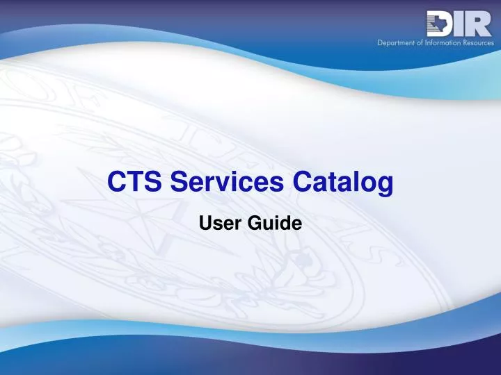 cts services catalog n.