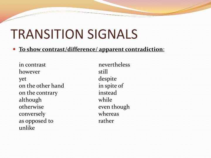 essay about transition signal