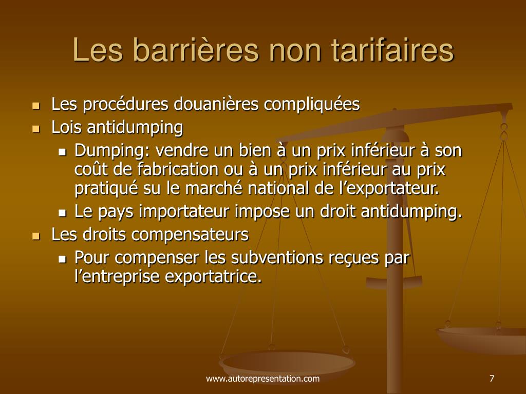 PPT - Les barrières à l'exportation PowerPoint Presentation, free download  - ID:1749487