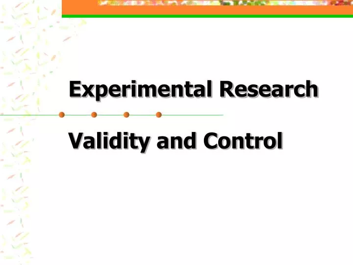 experimental research validity