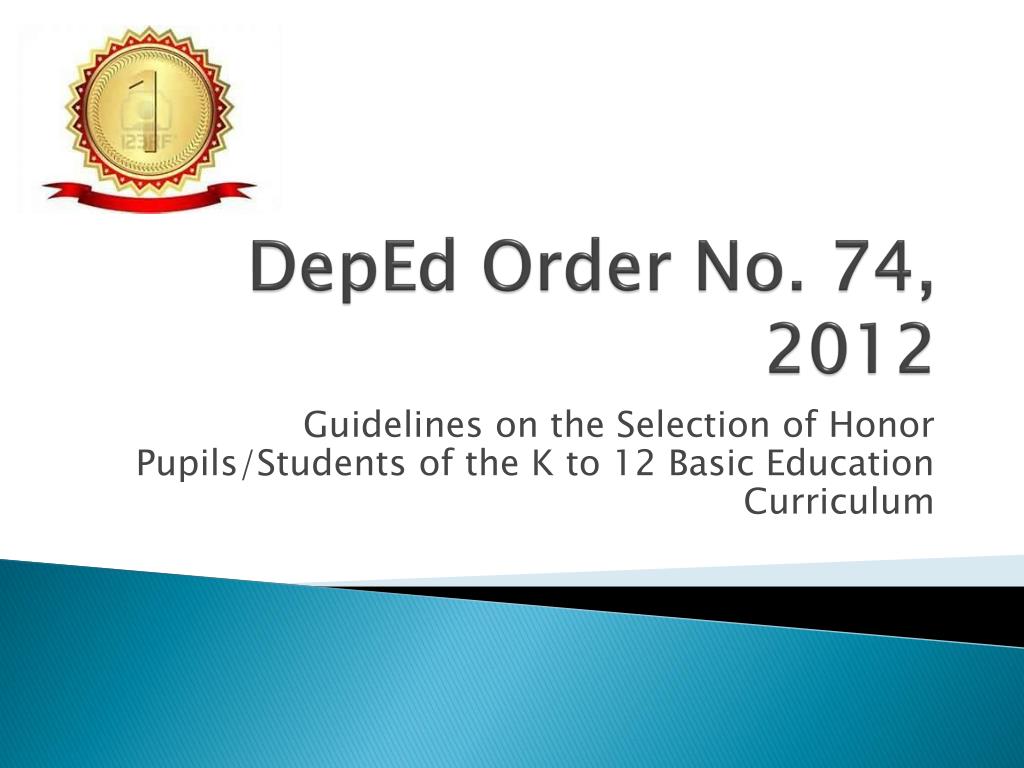 Ppt deped order no 74 2012 powerpoint presentation free download