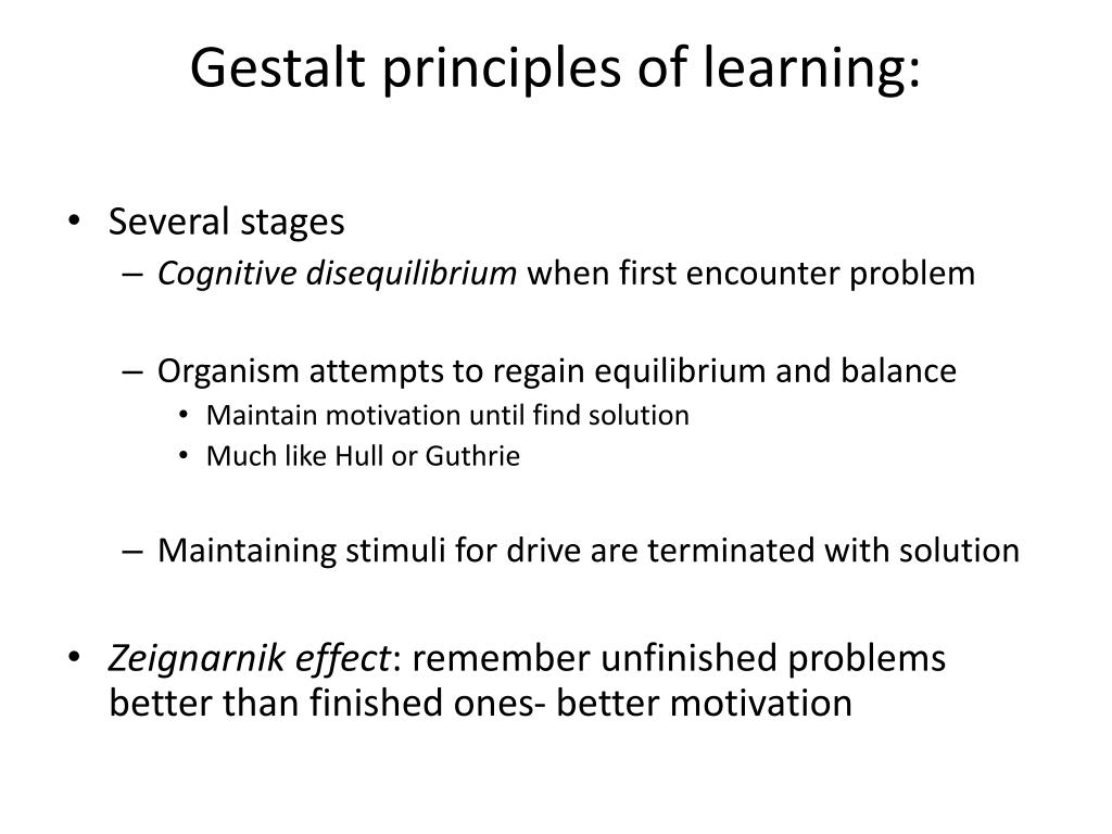 gestalt problem solving theory of learning