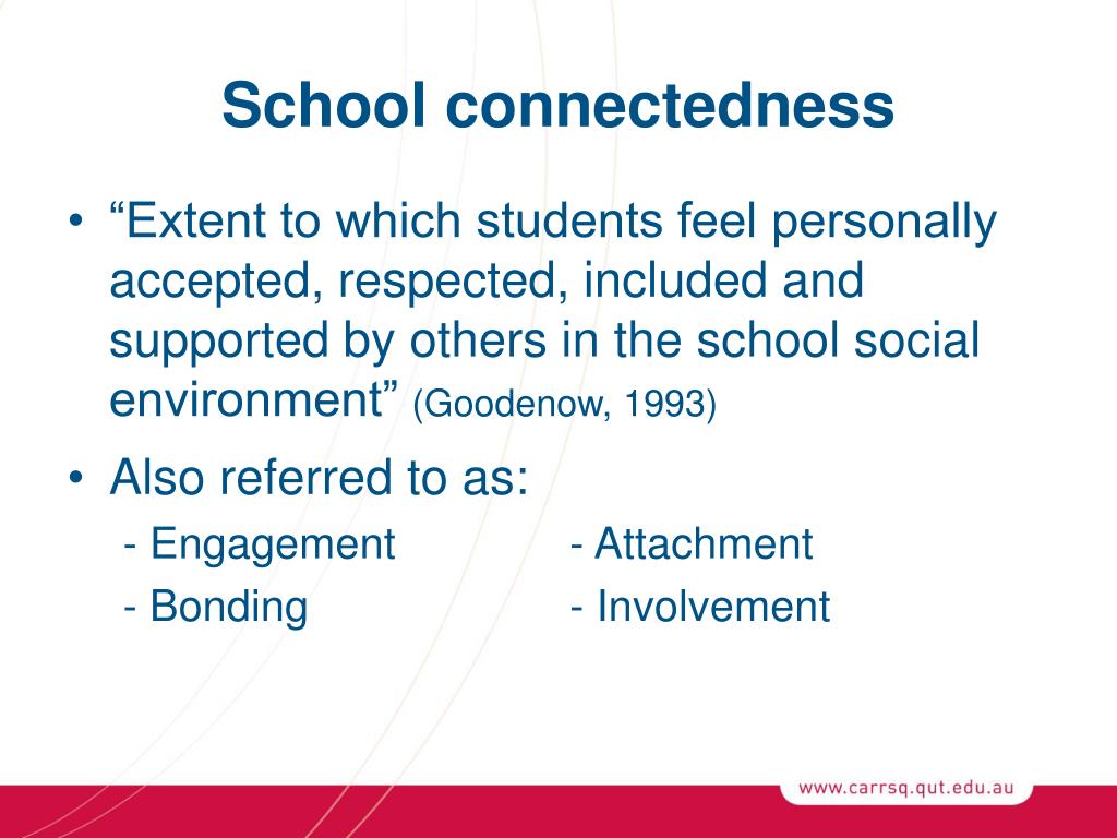 PPT - The importance of school connectedness in adolescent risk taking ...