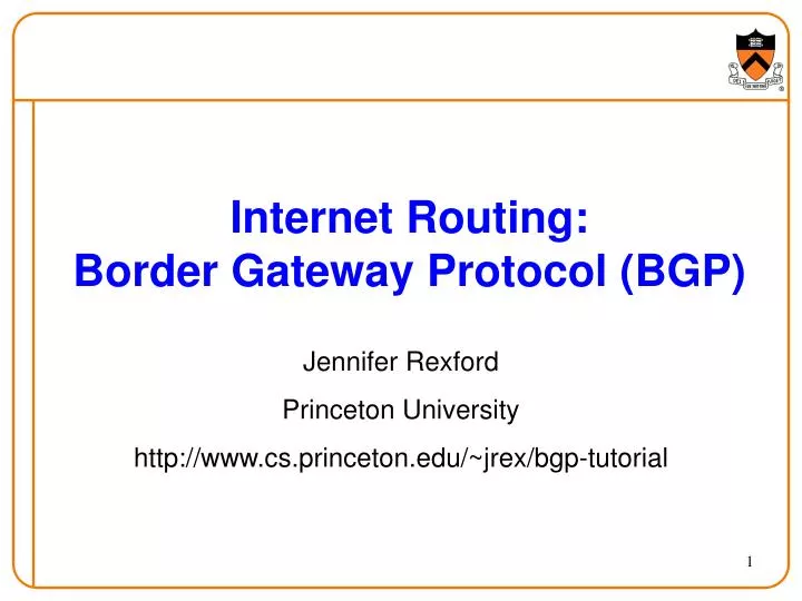 PPT - Internet Routing: Border Gateway Protocol (BGP) PowerPoint ...