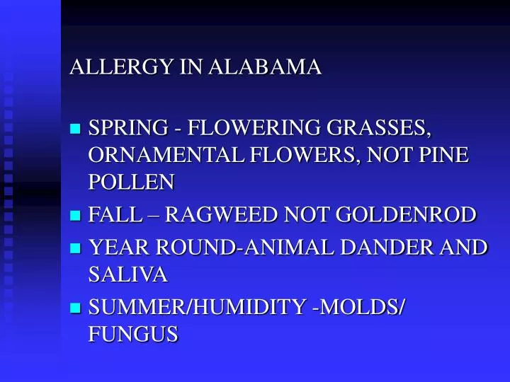 PPT ALLERGY IN ALABAMA PowerPoint Presentation, free download ID1751496