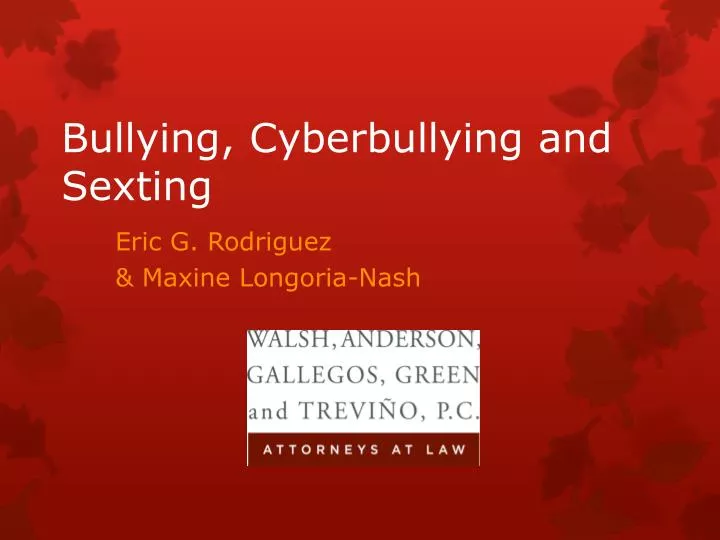 bullying cyberbullying and sexting n.
