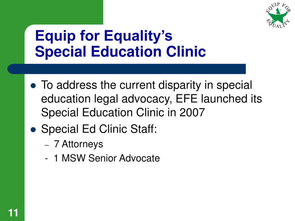 PPT - Equip for Equality and the Special Education Clinic PowerPoint ...