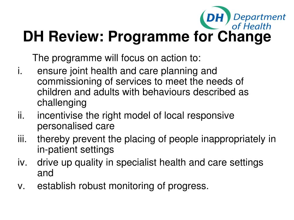 Ddhhs Values PPT - Winterbourne View: The Department of Health Review Patience ...