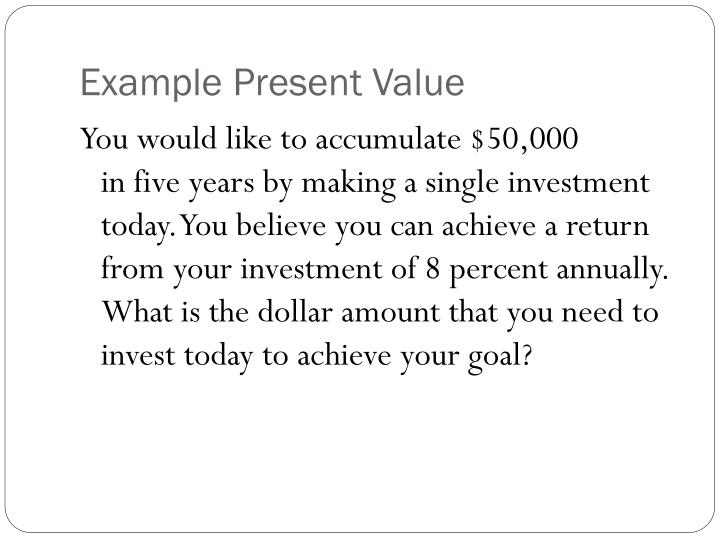 Ppt Time Value Of Money Point Presentation Id 1753414 Example Present Value
