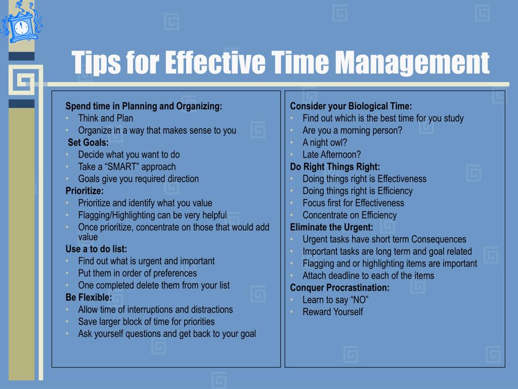 presentation on effective time management