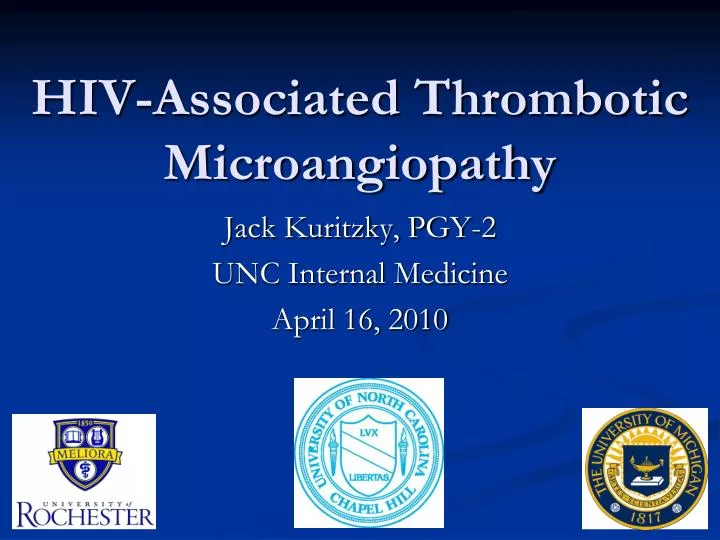 hiv associated thrombotic microangiopathy n.