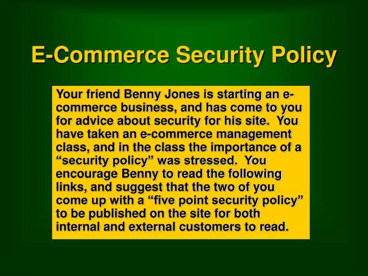 e commerce security policy n.