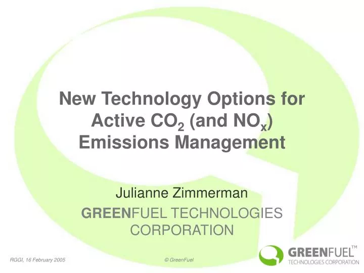 new technology options for active co 2 and no x emissions management n.