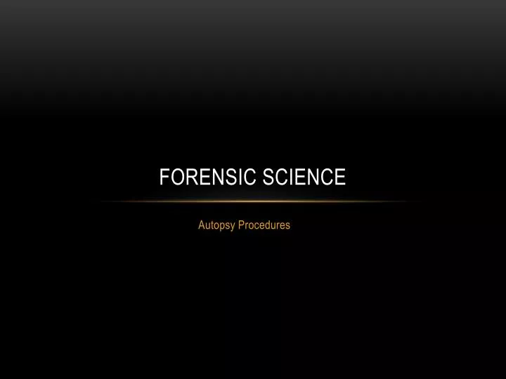 forensic science n.