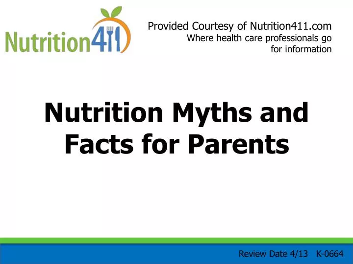 nutrition myths and facts for parents n.