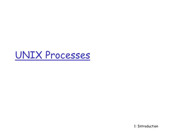 unix processes states