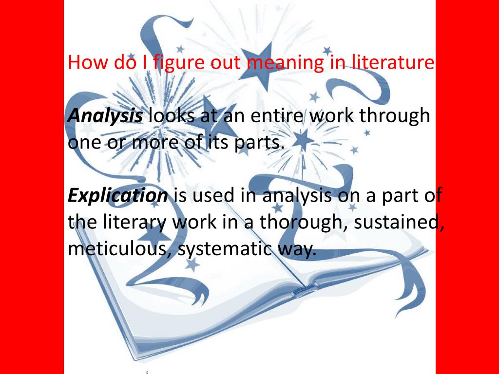 presentation meaning in literature