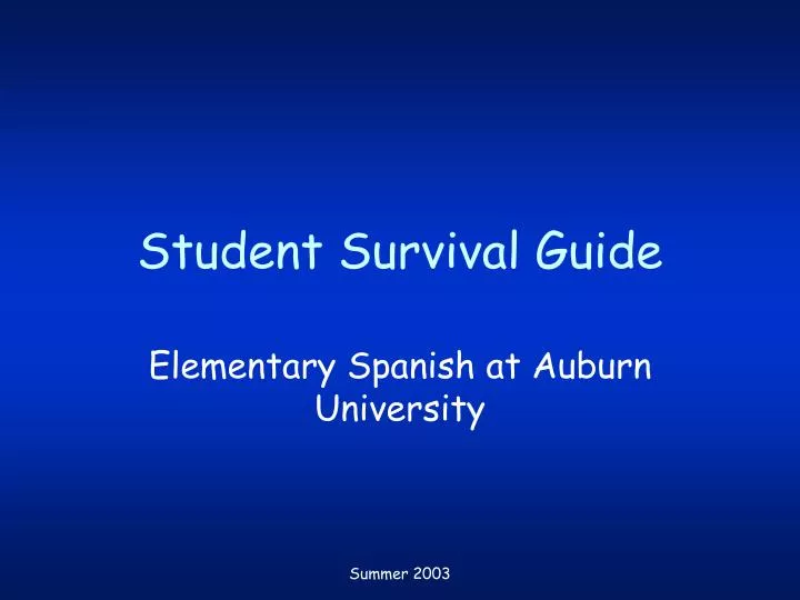 Apologise, but, Student survival guide Student survival guide