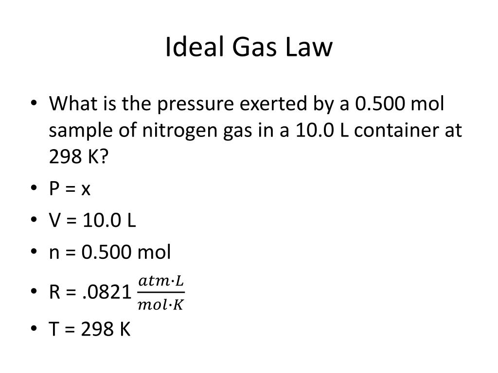 PPT - Ideal Gas Law PowerPoint Presentation, Free Download - ID:1755890