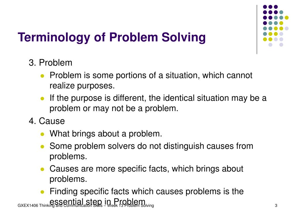 problem solving terminology