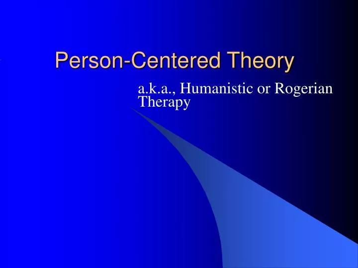 person centered theory n.