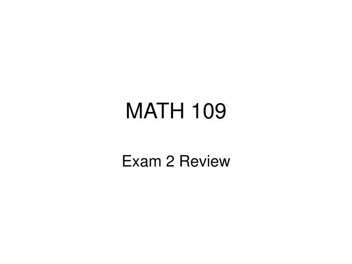 PPT MATH 109 PowerPoint Presentation, free download ID1756622