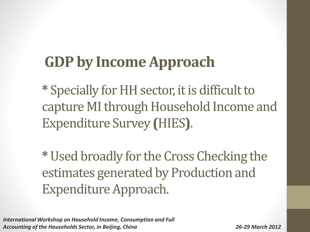 PPT GDP by Approach and Accounts of Household Sector For Qatar