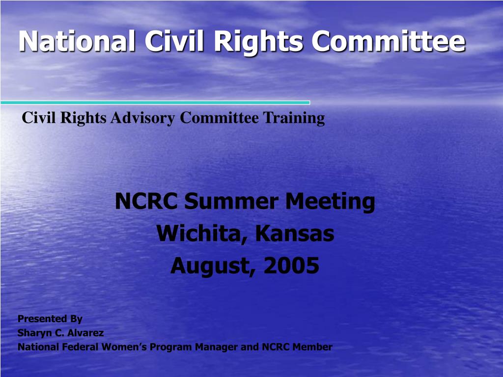 Ppt National Civil Rights Committee Powerpoint Presentation Free Download Id1757067 4717