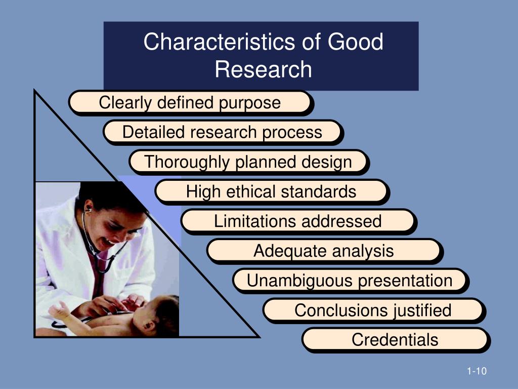 specify features of good research work