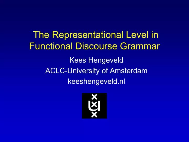 the representational level in functional discourse grammar n.