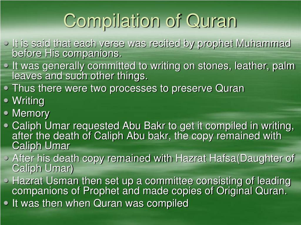 presentation on holy quran