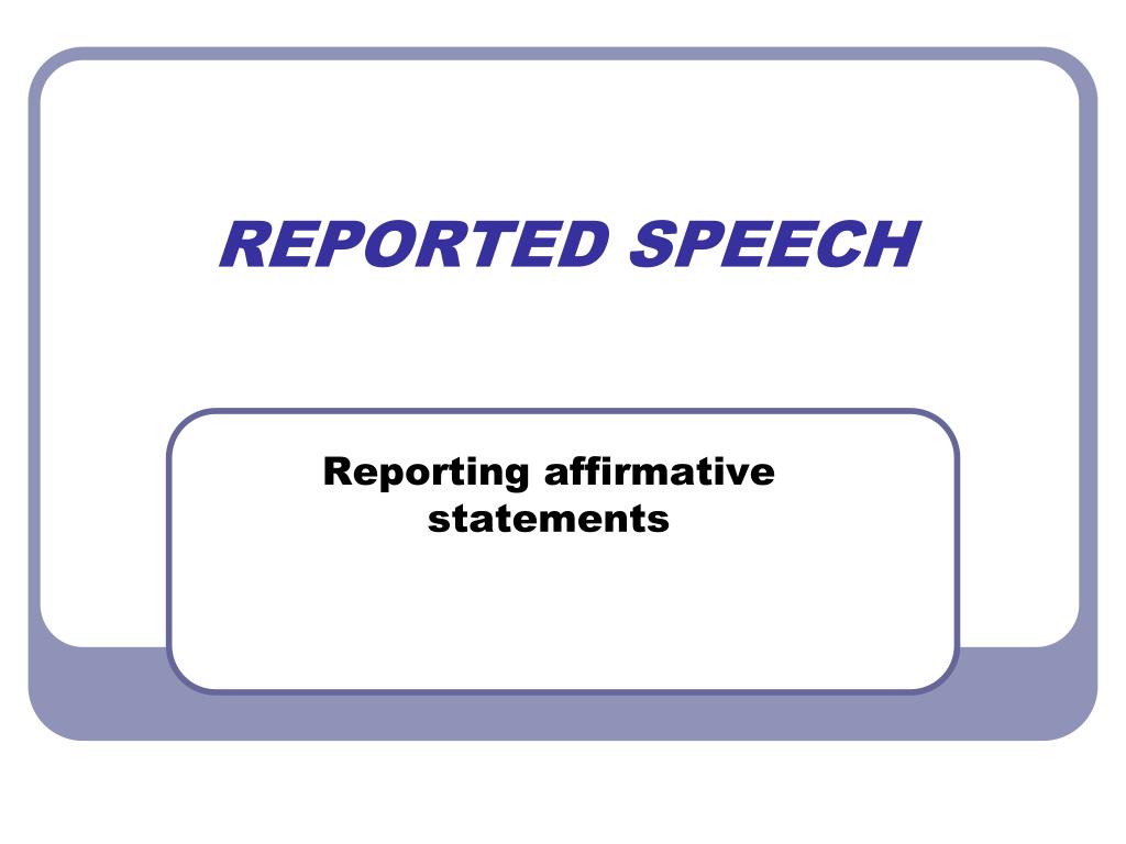 reported speech engleski