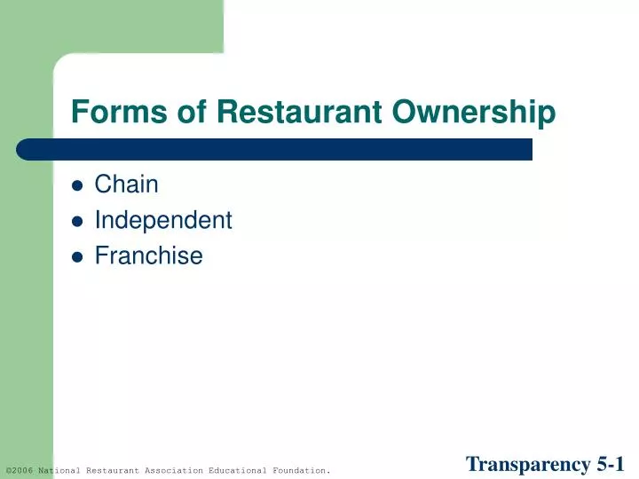 chapter 2 case study restaurant ownership