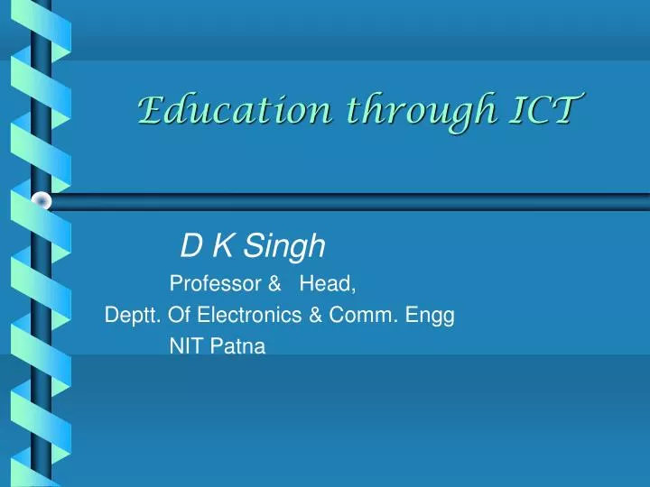 PPT Education Through ICT PowerPoint Presentation Free Download ID 