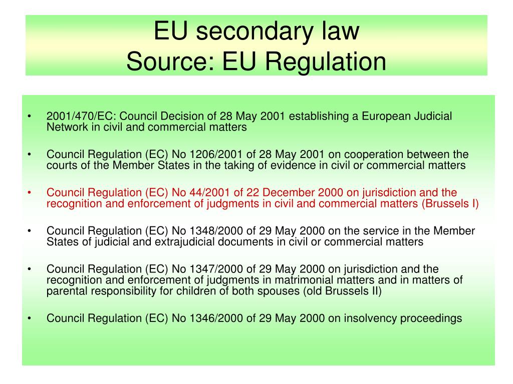 PPT - Private International Law in the European Union PowerPoint