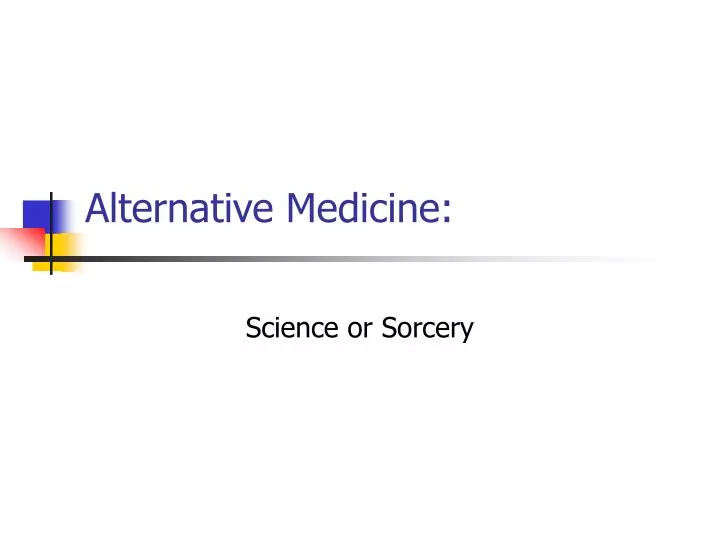 complementary and alternative medicine slideshare