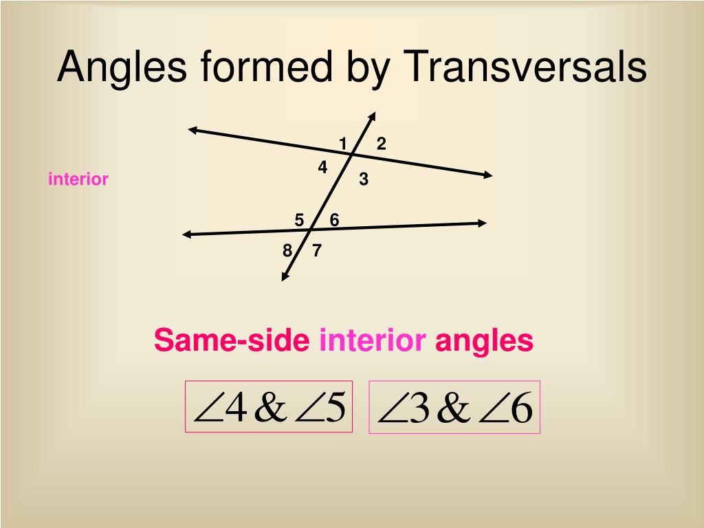 Ppt Transversals And Angles 3 4a Powerpoint Presentation