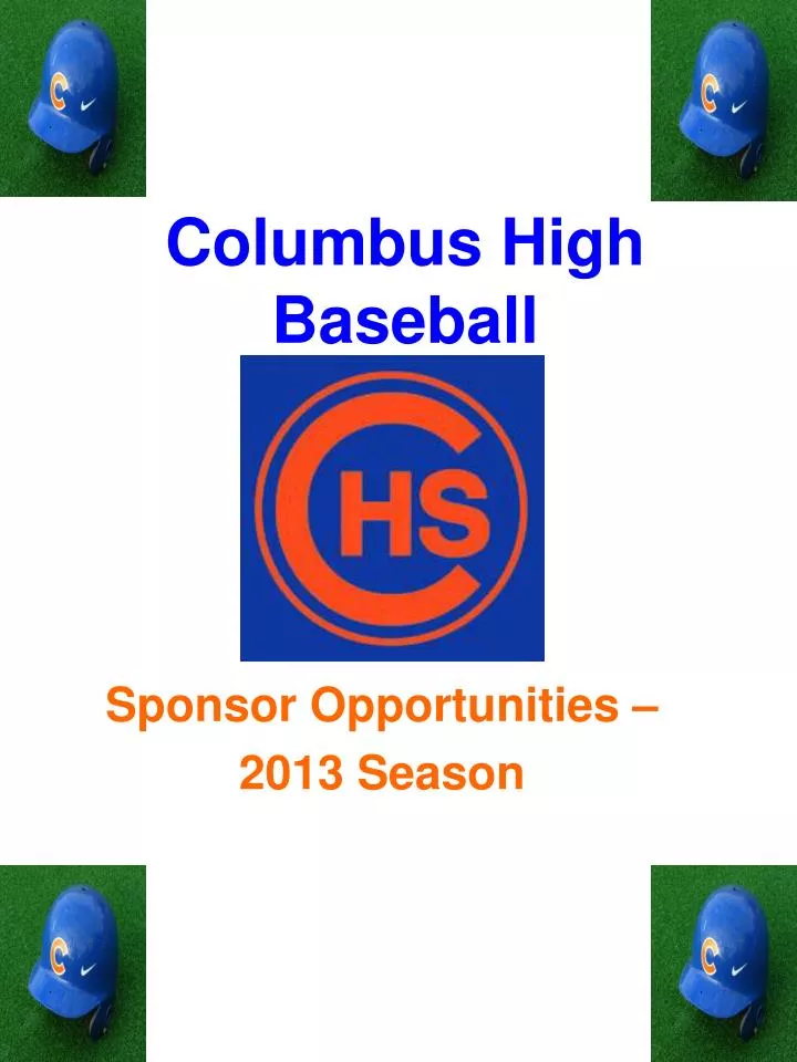 PPT Columbus High Baseball PowerPoint Presentation, free download